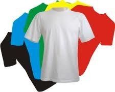 Camiseta Lisa Cores 100% Algodão - Kit C/ 10 Peças-Frete Grátis