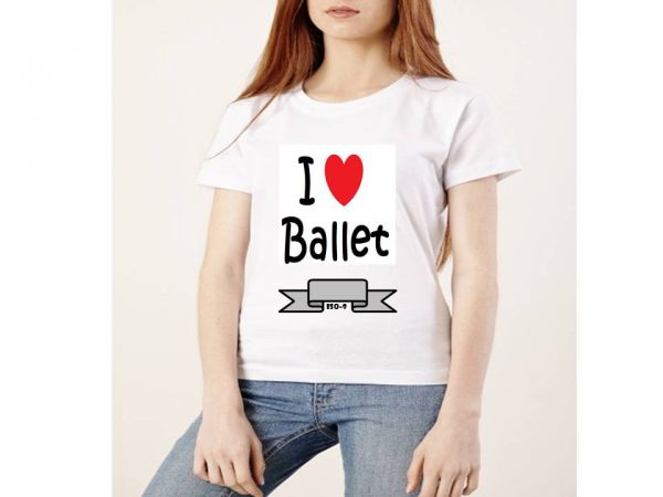 Camiseta Temática Baby Look Ballet Tecido Dry Fit