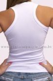 Camiseta Regata Nadador - Branca - Lisa - 100% Poliester