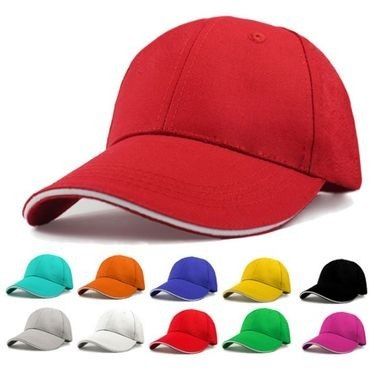 Boné Brim Liso Cores Aba Sanduiche - Modelo 6 Gomos